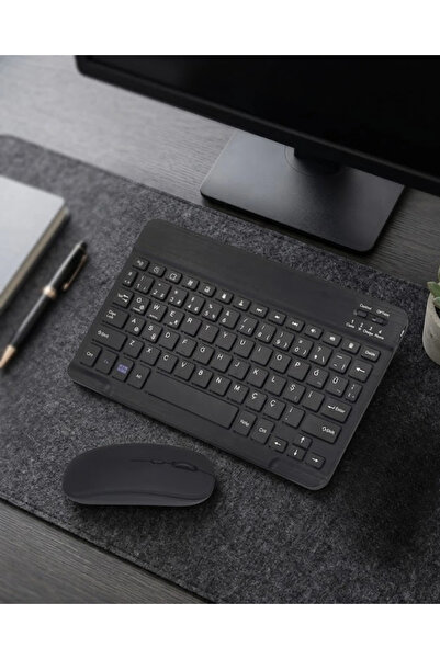 AyrStore Bluetooth Klavye Mouse Seti Taşınabilir Wireless Bilgisayar Aksesuarı