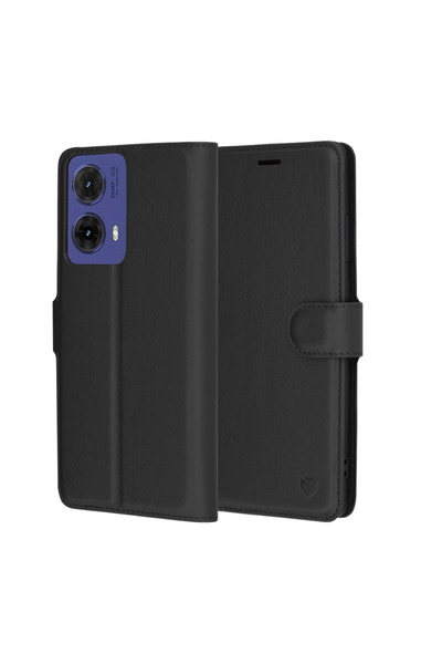 Stef's Cat Husa pentru Motorola Moto G85, Stef's Cat, Leather Folio, negru
