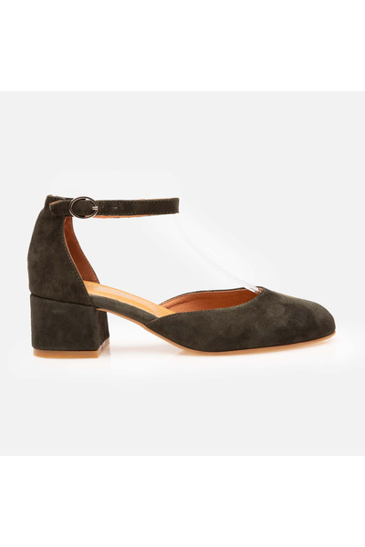 UrbanShoes Pantofi casual cu toc damă de piele naturală, Leofex - 015 Verde V...