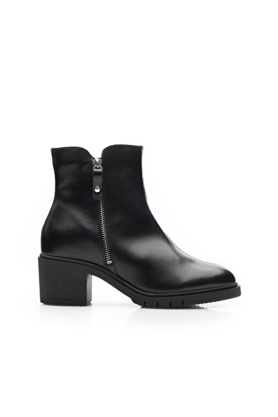 UrbanShoes Botine damă din piele naturală, Leofex - 019 Negru Box