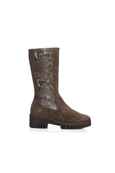 UrbanShoes Women's short boots made of genuine Leather , Leofex - 281 Taupe V...