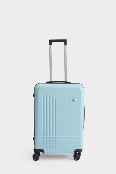 DeFacto Unisex Sert Kapaklı Çekçekli Orta Valiz H2404AXNS