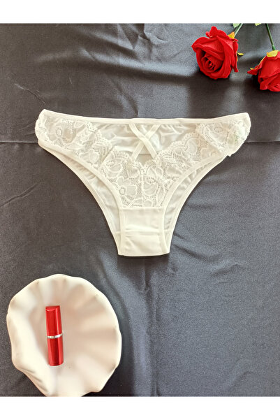ZENA UNDERWEAR Mia Women's Lace Underwear Panties with Cross Detail on the Front