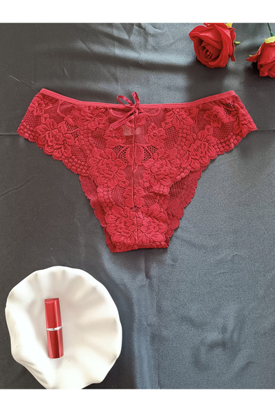 ZENA UNDERWEAR Dina Rose Lace Patterned Women's Underwear Panties with Bow on...
