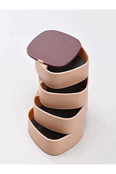 Generic منظم مجوهرات دوار (Rotating Jewelry Organizer)-وردي