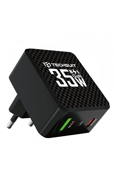 Techsuit Incarcator Retea CHPD173 Tiny, 35W, 3A, 1 x USB-A - 1 x USB-C, Negru