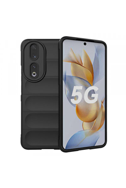 Stef's Cat Θήκη για Honor 90, Γάτα του Στεφ, Μαγική Ασπίδα, Μαύρο