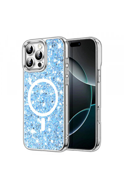 Stef's Cat Husa MagSafe pentru Apple iPhone 16 Pro, Stef's Cat, Sparkly Glitt...