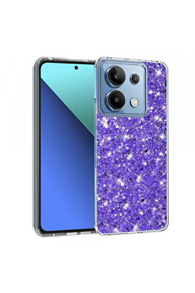 Stef's Cat Θήκη για Xiaomi Redmi Note 13 4G, Γάτα της Στεφ, Λαμπερό Γκλίτερ, Μωβ