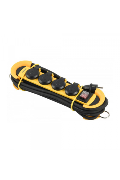 Philips Prelungitor Philips, 4 x Schuko, Galben Phil-SPN5140YB/60