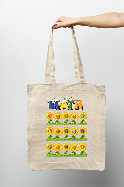 YnkStore Matematik öğretmeni ve matematikciler için baskılı özel kumaş çanta
