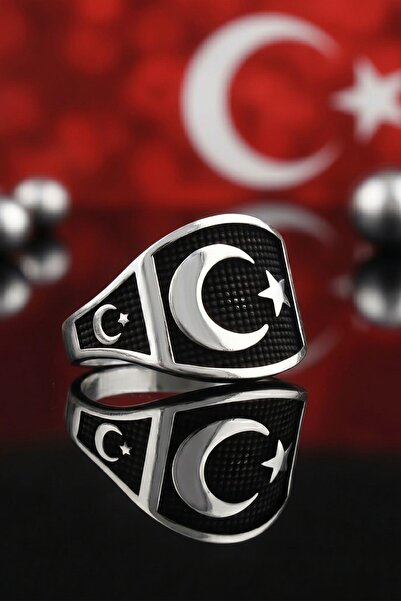 Prestige Ay Yıldızlı - Ay Yıldız 925 Ayar Gümüş Yüzük 902699