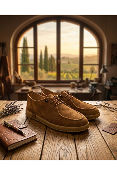 rocassi Women's Genuine Suede Leather Daily Casual Shoes Tan