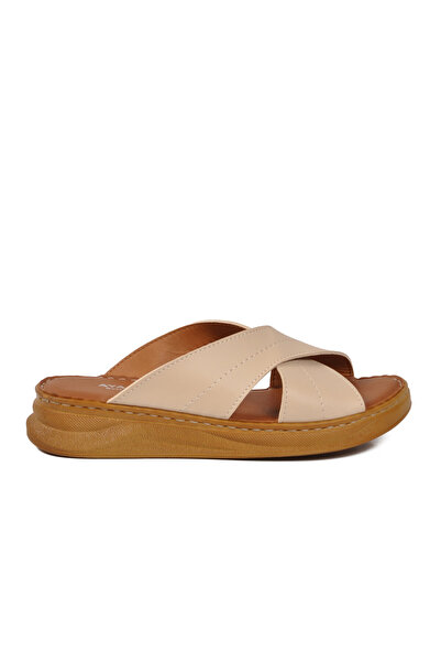 AYAKMOD Γυναικείες παντόφλες σε μπεζ χρώμα ComfortSole Sole 492148 Z