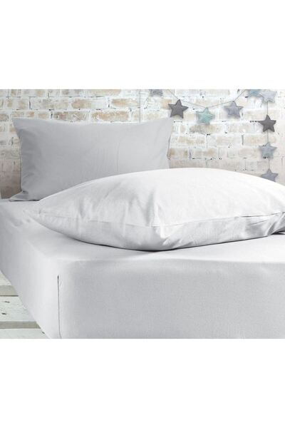 Nef Nef Homeware Nef-Nef Ζέρσεϊ Εφαρμοστό Σεντόνι 160x200+30 εκ. - Λευκό