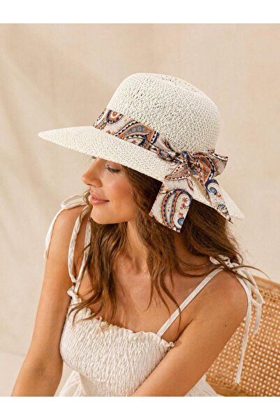 Wearflawless قبعة نسائية من القش، قبعة صيفية للشاطئ ذات حافة واسعة، قبعة من ا...