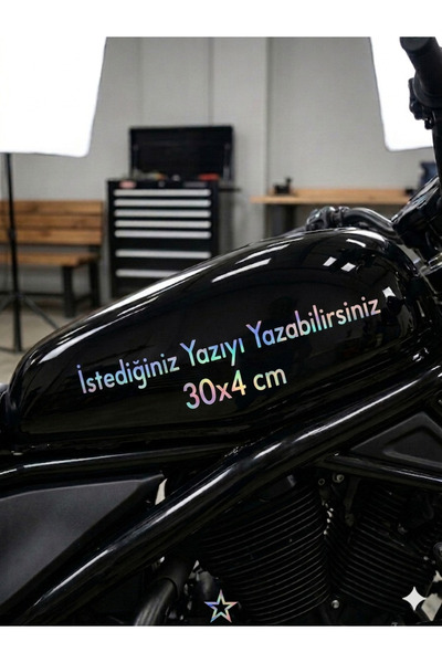 levvas Kişiye Özel Yazı Sticker 30x4 Cm motosiklet deposu araba arkası yazısı...