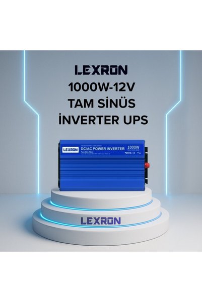 Lexron 1000W 12V 1000 WATT TAM SİNÜS ŞARJLI İNVERTER (UPS)