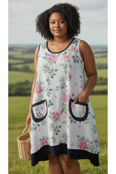 Milango Plus Size Summer Dress - 100% Cotton