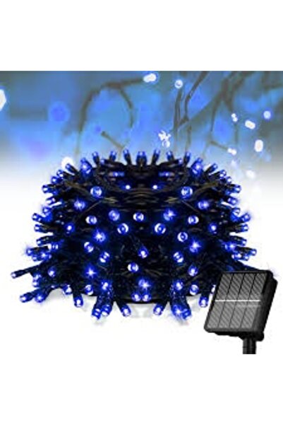 E-ANAMAG Christmas installation, solar-powered, outdoor, 30 m, 300 LEDs, blue