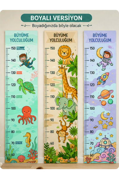 esatoys Paintable 3-Piece Children's Height Measuring Set – My Growth Journey...