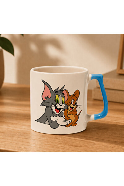 MAYKUPAM Tom & Jerry Tasarımlı Baskılı Kupa Bardak