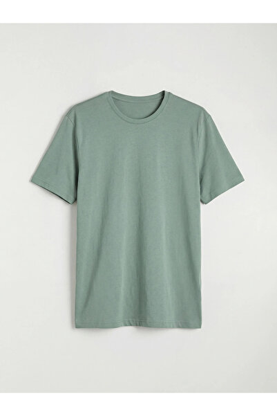 LC Waikiki Tricou verde, 100% bumbac, croială normală, model de bază