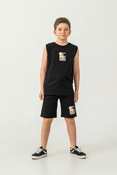 Mışıl Kids Pantaloni scurți pentru băieți cu imprimeu Surf & Sun - Set pentru...