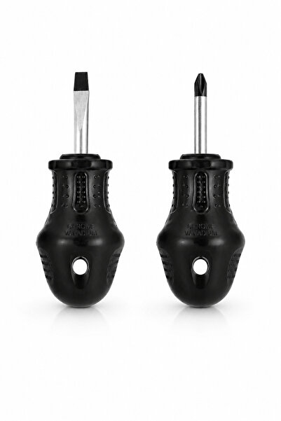 TBYSHOP Mini Tornavida Seti 2’li (Düz + Yıldız Uç) Topaç Tornavida Takımı Küç...