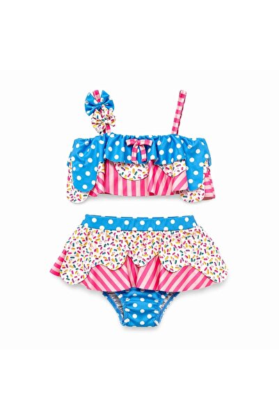 Bebella&Baby Yeni Sezon Dondurma Desenli Kız Çocuk Bikini Takımı Havuz Deniz ...