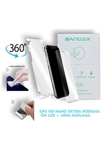 tkgz Apple iPhone 13 PRO MAX Uyumlu NANO Ön Ekran + Full Arka Kaplama SET 360...