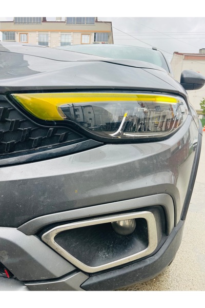İŞCAN MOTOR Egea Sedan Ve Cross Far Üstü Led Sticker Set Sarı Egea Sticker