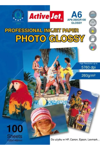 Other Hârtie foto Activejet pentru imprimantă A6 (AP6260GR100)
