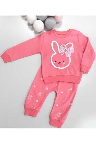 Sönmez Baby Embroidered Rabbit Seasonal Double Baby Girl Set