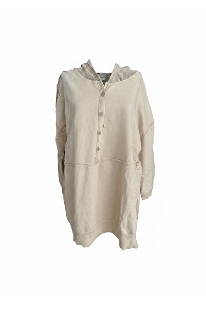 PHUTİ COLLECTION Filled-Detail Sweatshirt with Slits