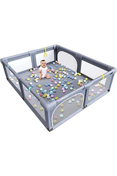 Generic سياج لعب للأطفال الصغار كبير الحجم مع بوابة 150 × 180 سم