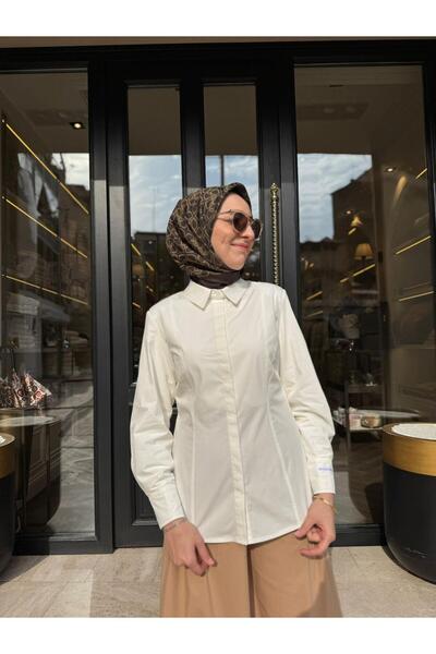 QOOQ STORE 26SS219 Fit Pop Kadın Gömlek Beyaz