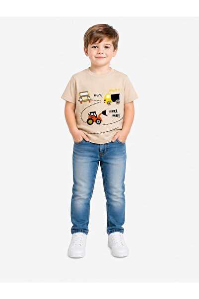 Yale Kids تي شيرت للأولاد من عمر 1-4 سنوات مصنوع من القطن بنسبة 95%