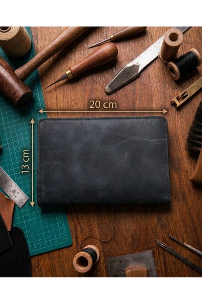 cheteen 100% Genuine Leather Handmade Musician/Guitarist Wallet - Black with Capo and Plectrum Compartments