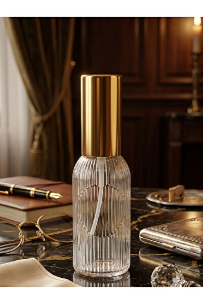 Sizeuyduk 50 ML Gold Başlıklı Lüks Tekrar Doldurulabilir Sert Plastik Boş Spr...