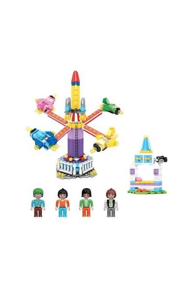 OEM Set de 4 figurine și parc de distracții din cărămizi de construcție