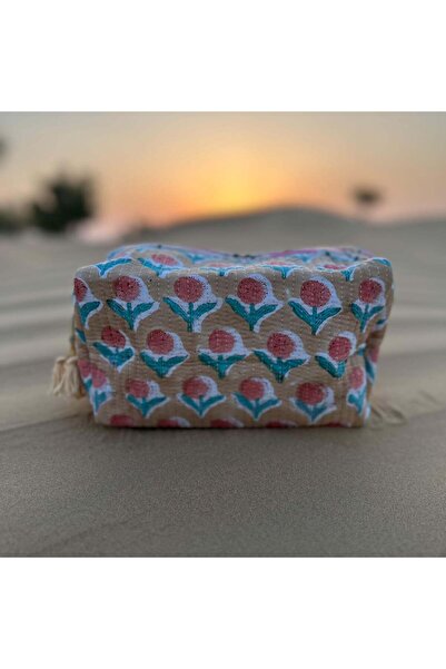 Tohfa Luxe Doze Handmade Block Printed Pouch - Large
