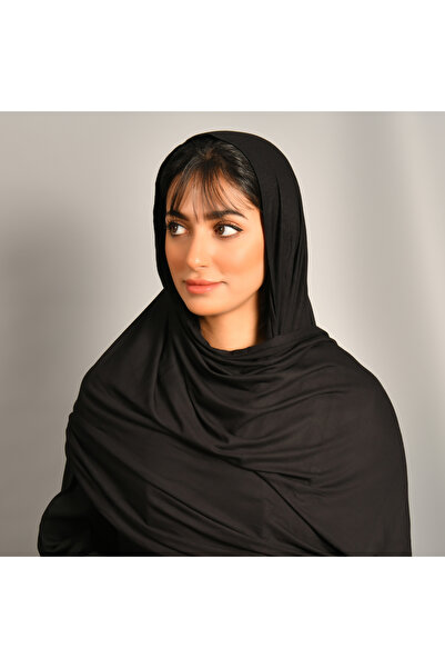 HAWRAA ABAYA Black Cotton Material Hijab