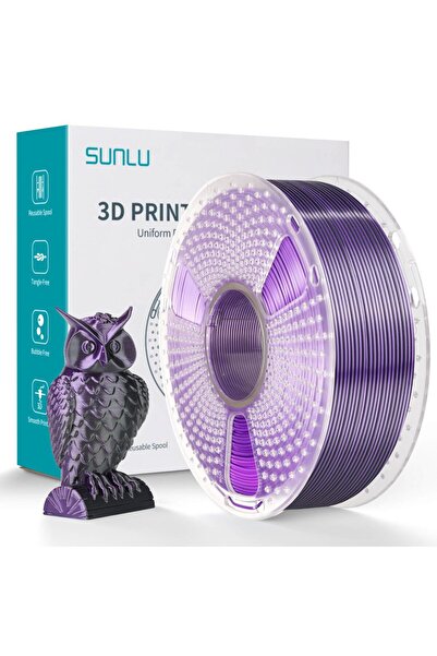 Sunlu Μεταξωτό PLA+ Διχρωμο Μαύρο Μωβ 1.75 χιλ. 1 κιλό