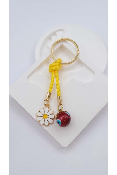 Jerie Glass Bead Detailed Keychain
