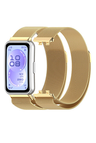 Nezih Case Huawei Band 11 / 11 Pro Uyumlu Mıknatıslı Milanes Örgü Hasır Metal...