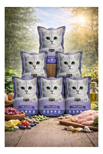 Kit Cat بيتيت بوتش تونة ودجاج طعام رطب متكامل ومتوازن للقطط 70 جرام (طقم 6 أك...