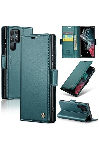 Caseme 023 Luminus Θήκη Πορτοφόλι Green (Samsung Galaxy S22 Ultra 5G)
