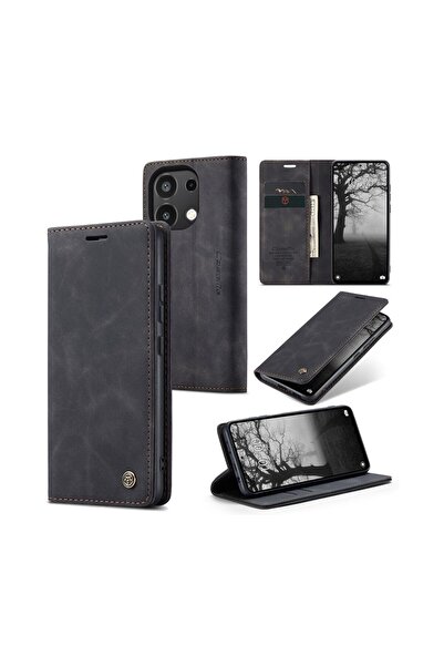 Caseme 013 Retro Θήκη Βιβλίο Black (Xiaomi Redmi Note 13 4G)