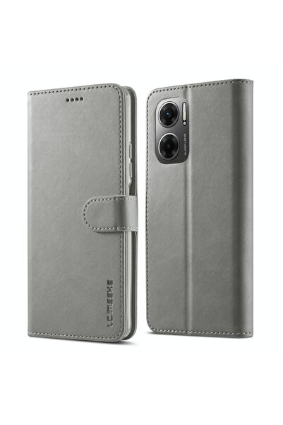 LC.IMEEKE Calf Texture Θήκη Πορτοφόλι Grey (Xiaomi Redmi 10 5G)